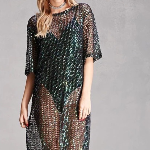 Rehab Dresses & Skirts - Rehab mesh and sequin dress